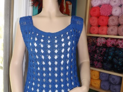 Crochet blusa de verano azul - con Ruby Stedman