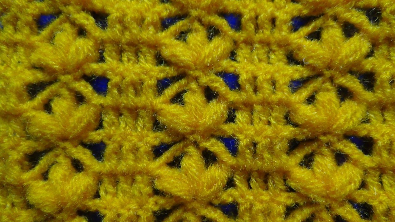 Crochet: punto flores en fila
