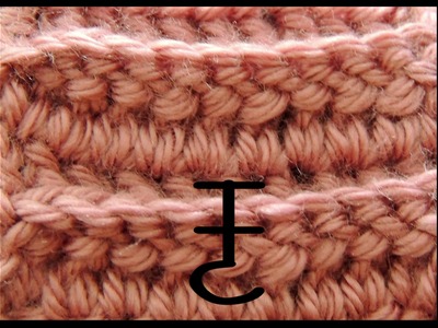 Curso Basico de Crochet : Punto Alto tomado por la parte de atras