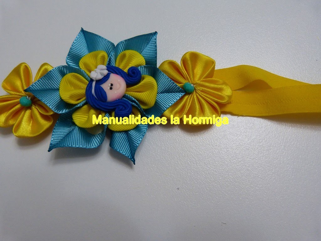 DIY.flores en cinta raso o gross para decorar accesorios o balacas para niña