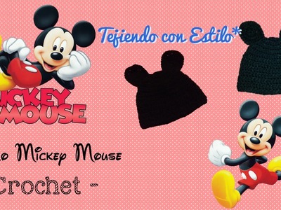 Gorro Mickey Mouse - crochet
