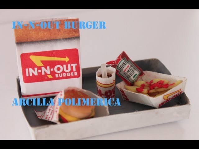 In-N-Out Burger Combo Polymer Clay~ In-N-Out en ARCILLA POLIMERICA