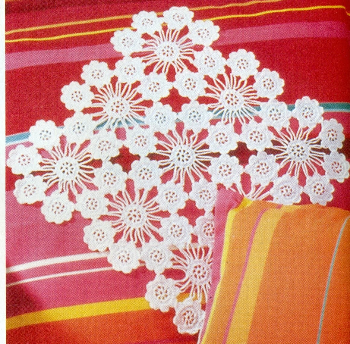 Patrón Para tejer Carpeta.tapete con flores a crochet