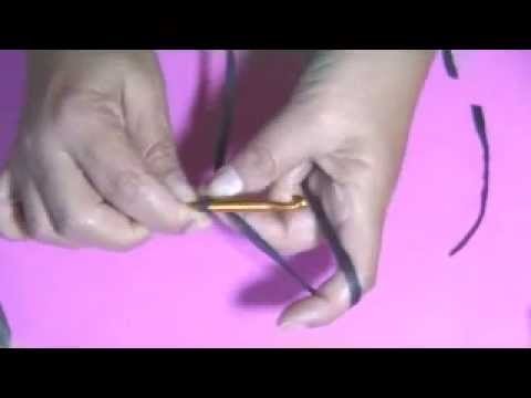Puntos básicos de crochet en material no tradicional