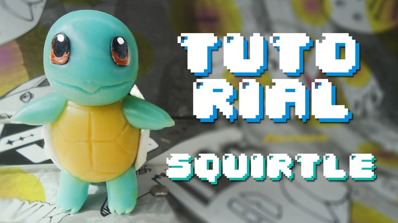 SQUIRTLE Pokemon Polymer Clay Tutorial. Porcelana Fria