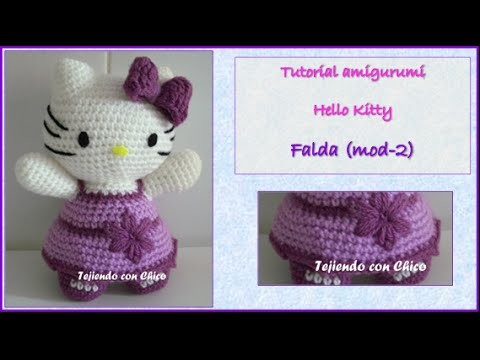 Tutorial amigurumi Hello Kitty - Falda (mod-2)