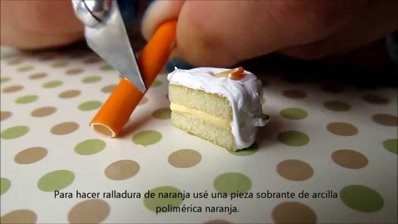 Tutorial Mini Pastel de Naranja de Polymer Clay