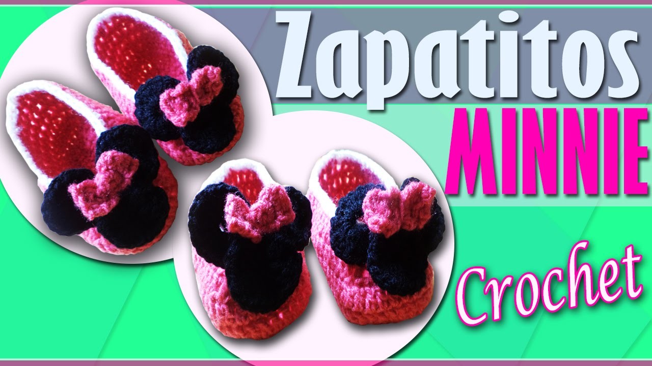 Zapatos Minnie Disney Para Niña -Tejidos a crochet
