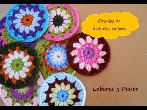 Aprende a tejer estos circulo colores a ganchillo o crochet