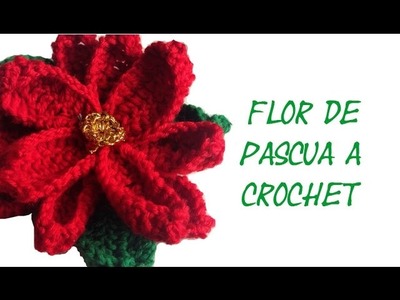 *Como hacer Flor de Pascua en Crochet* DIY  