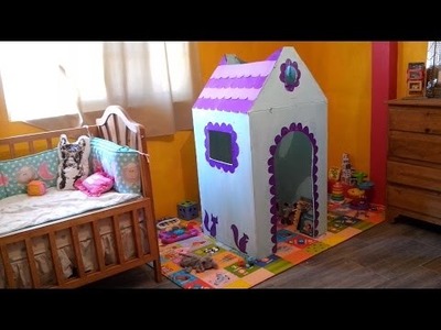 Cómo hacer una Casa de Cartón para Niños | Tutorial | DIY Playhouse | Casita de Cartón