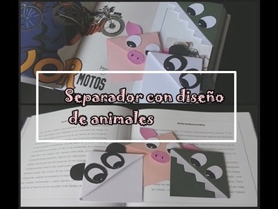 DIY. Separador con  diseño de animales. tres diseños