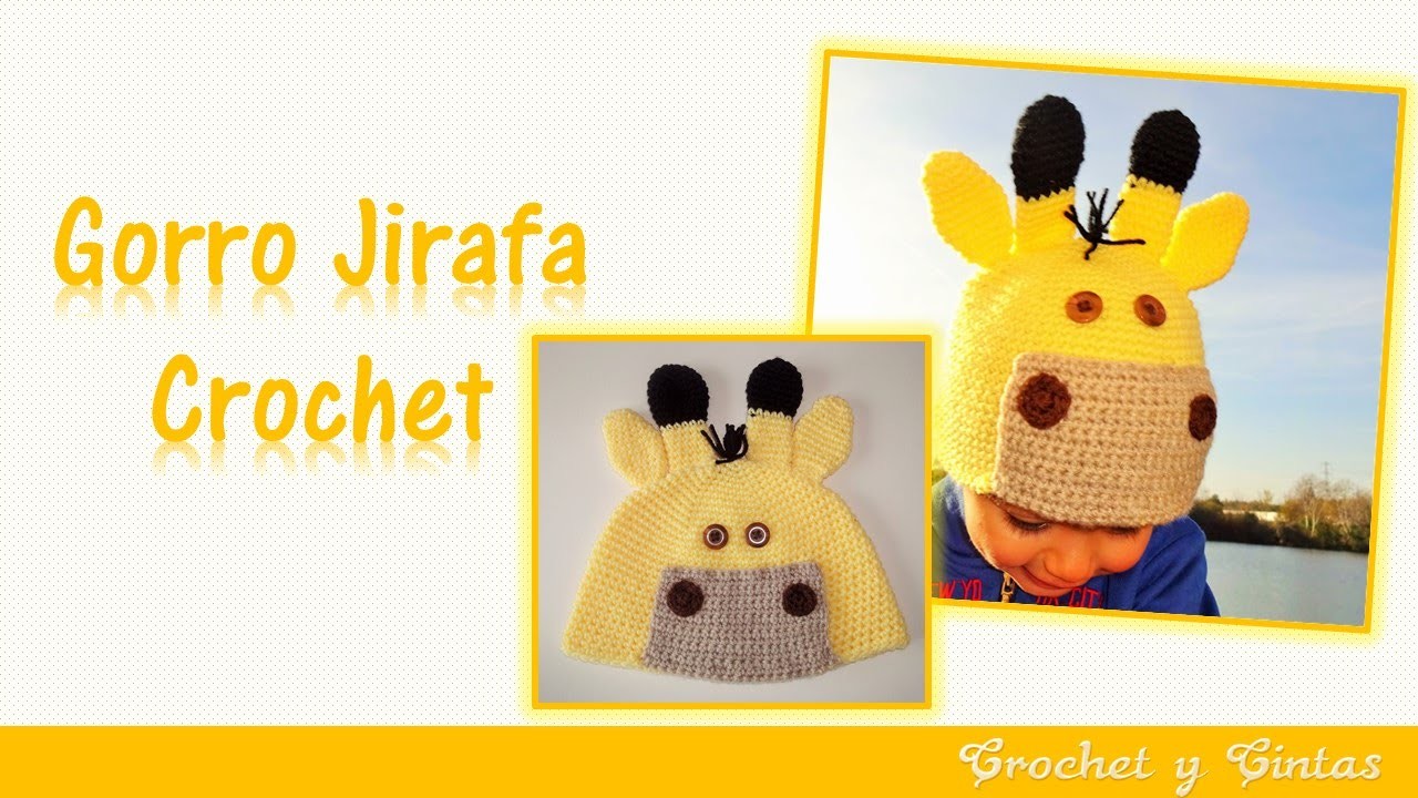 Gorro jirafa tejido a crochet ganchillo para niños – Parte 2
