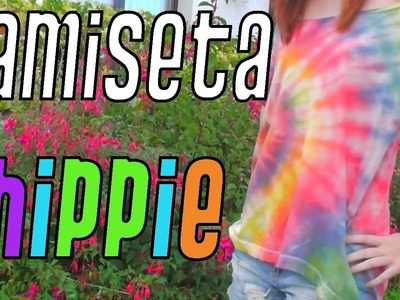 Camiseta. Playera Hippie Teñida Espiral - How to Tie Dye