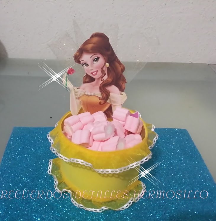 DIY Como Hacer dulcera princesa bella para mesa de dulces