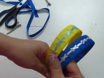 DIY. Como trenzar o tejer  Diadema con cinta  paso a paso -  tutorial vinchas trenzadas