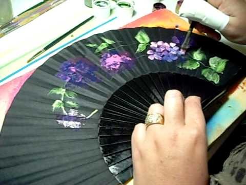 How to paint a fan, como pintar un abanico