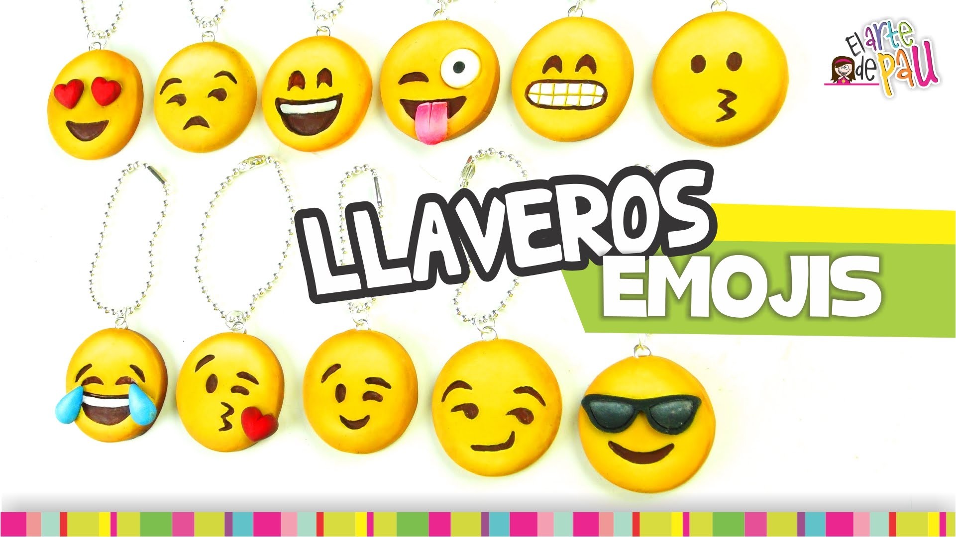 FÁCIL✔ EMOJIS Keychain. LLAVEROS de Emojis