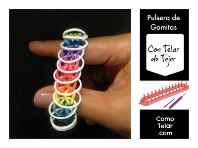 RainbowLoom en ESPAñOL Pulsera de Gomitas sin Telar Rainbow loom Telar