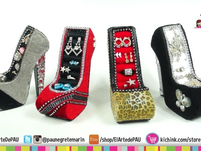 4 Diseños de Zapato Alhajero. High Heel Jewelry Holde