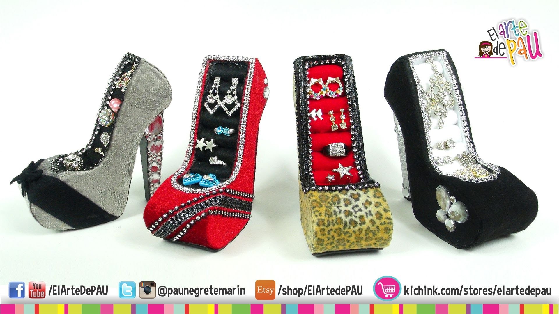 4 Diseños de Zapato Alhajero. High Heel Jewelry Holde