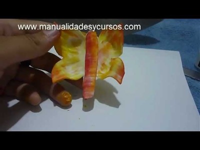Como hacer mariposa en goma eva para brochette de dulces- How to make a foam butterfly for kids