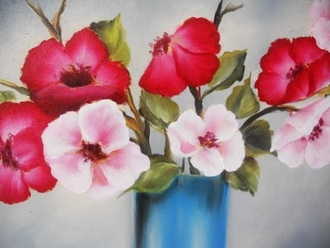 Como pintar flores en Óleo Pinceladas Silvia Mongelos