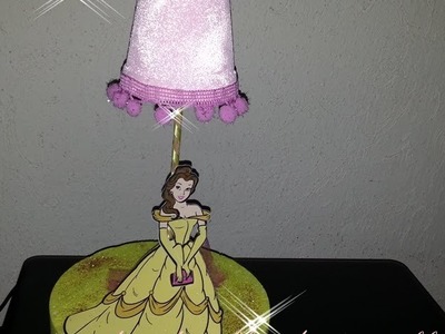 DIY Como hacer Centro de Mesa lamparita   Princesa bella
