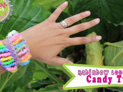 Rainbow Loom: Pulsera Candy Twist (de ligas o gomitas)