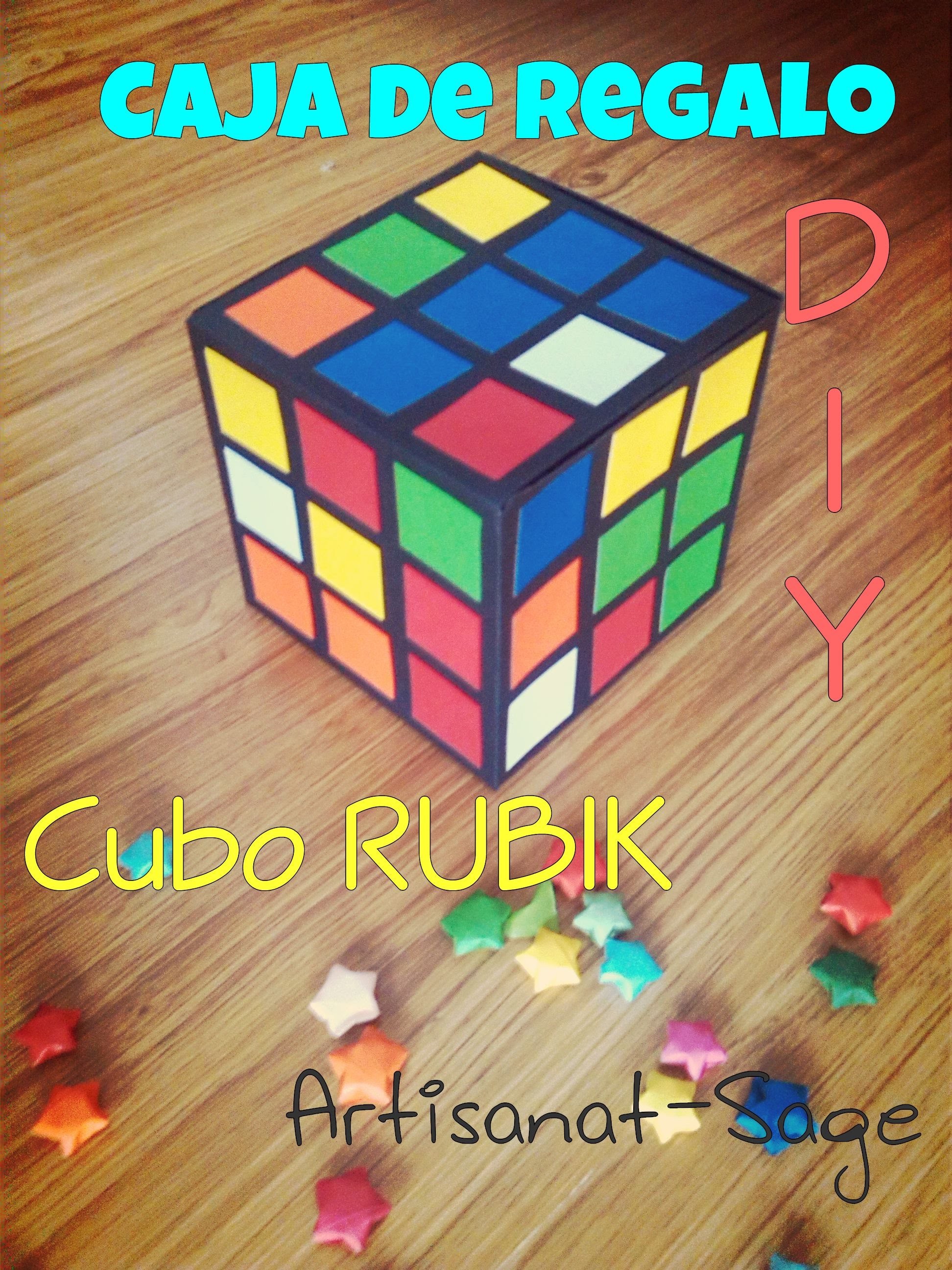 Caja de Regalo en forma de CUBO RUBIK -Rubik's cube-DIYComo hacer- How to