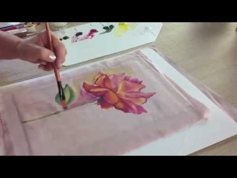 Como pintar sobre tela - Flores - Ana Maria Paravic