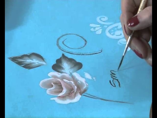 Como pintar una rosa - Pinceladas - Pintura Decorativa - Silvia Mongelos