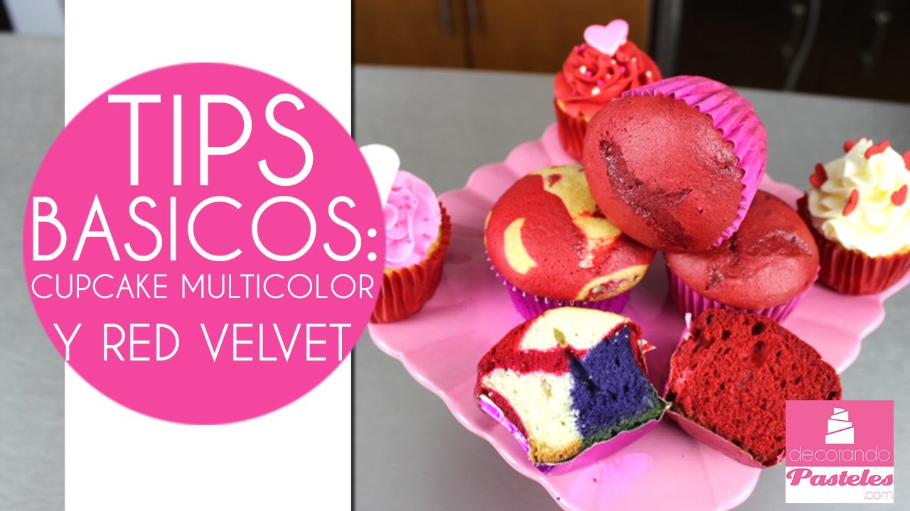 Cupcakes San Valentin : Cupcake Red Velvet Y Multicolor San Valentin