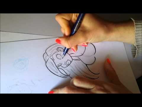 Dibujando a Sasi (tinta y rotuladores Copic)Parte 1