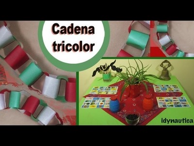 ^DIY:Cadena TRICOLOR + Decoración de MESA para Fiesta MEXICANA^^ VIVA MEXICO^^