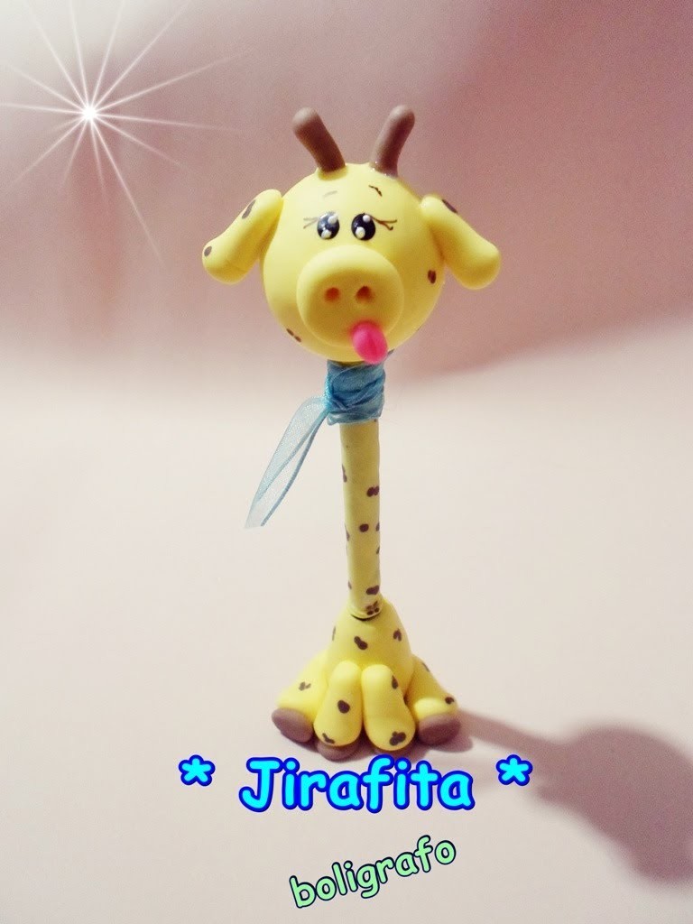 Manualidades en porcelana fria FACILES- Jirafa paso a paso - DIY Penholder giraffe Cold porcelain