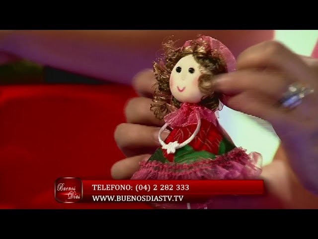 Muñeca de Tela para colgar en la Refrigeradora | Curso de Tela | Manualidades queternura.com