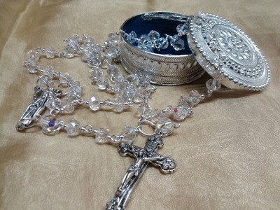 DIY Rosario de cristal para boda. Wedding rosary
