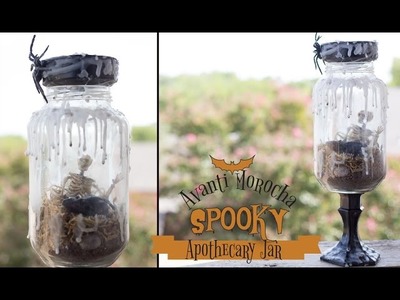 DIY Spooky Apothecary Jar. Adorno de Halloween