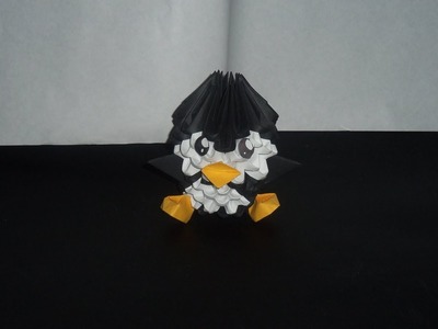 Pinguino origami 3D paso a paso