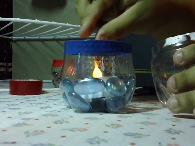 Porta velas reciclado