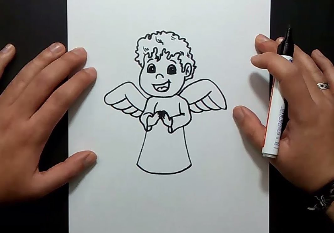 Como dibujar un angel paso a paso 4 | How to draw an angel 4