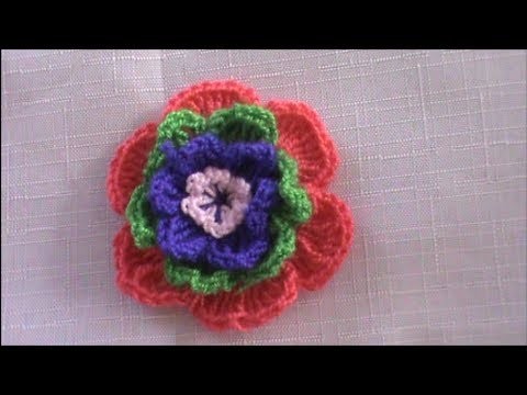 Como Tejer Una Flor En Crochet