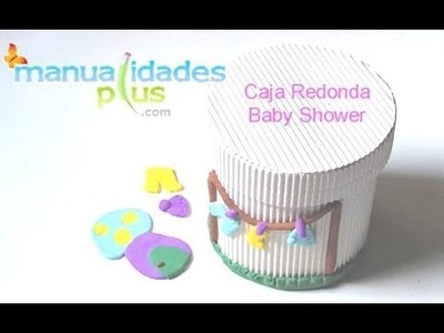 Cajas Redondas Baby Shower con Porcelana fría