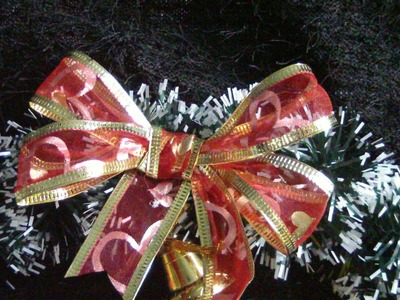 Christmas ribbon bow subtitle.moño navideño de cinta subs. proyecto 64