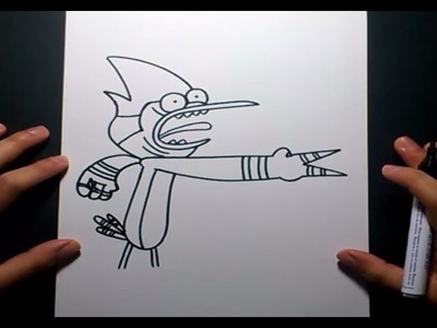 Como dibujar a Mordecai paso a paso 3 - Un show mas | How to draw Mordecai 3 - Regular show