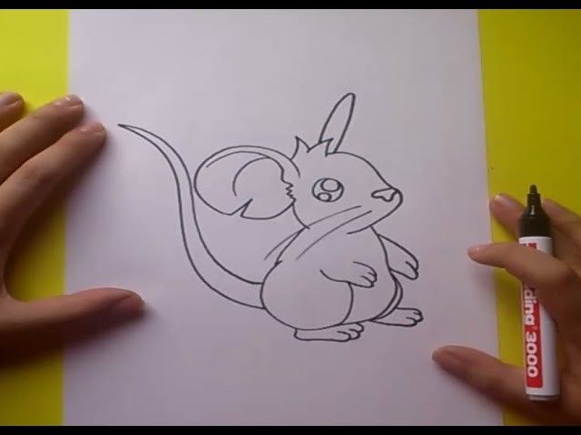 Como dibujar un raton paso a paso 2 | How to draw a mouse 2