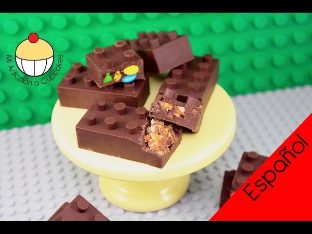 ¡Barras Dulces de LEGO! Como Hacer  Bloques de Lego de Chocolate SIN HORNEAR con Cupcake Addiction