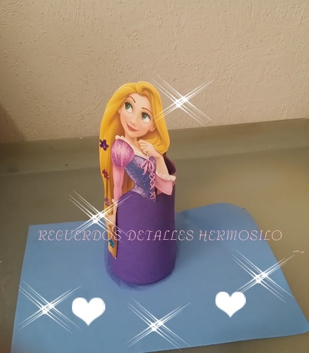 DIY Como hacer Dulcero de la princesa rapunzel con botella Pet