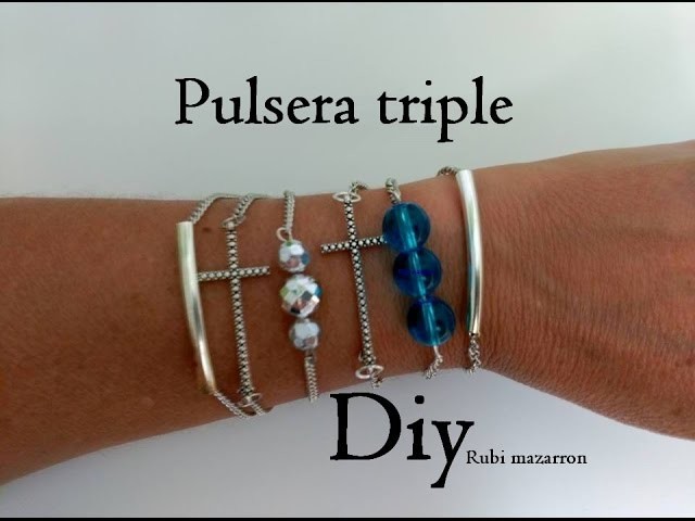 Diy. Pulsera triple